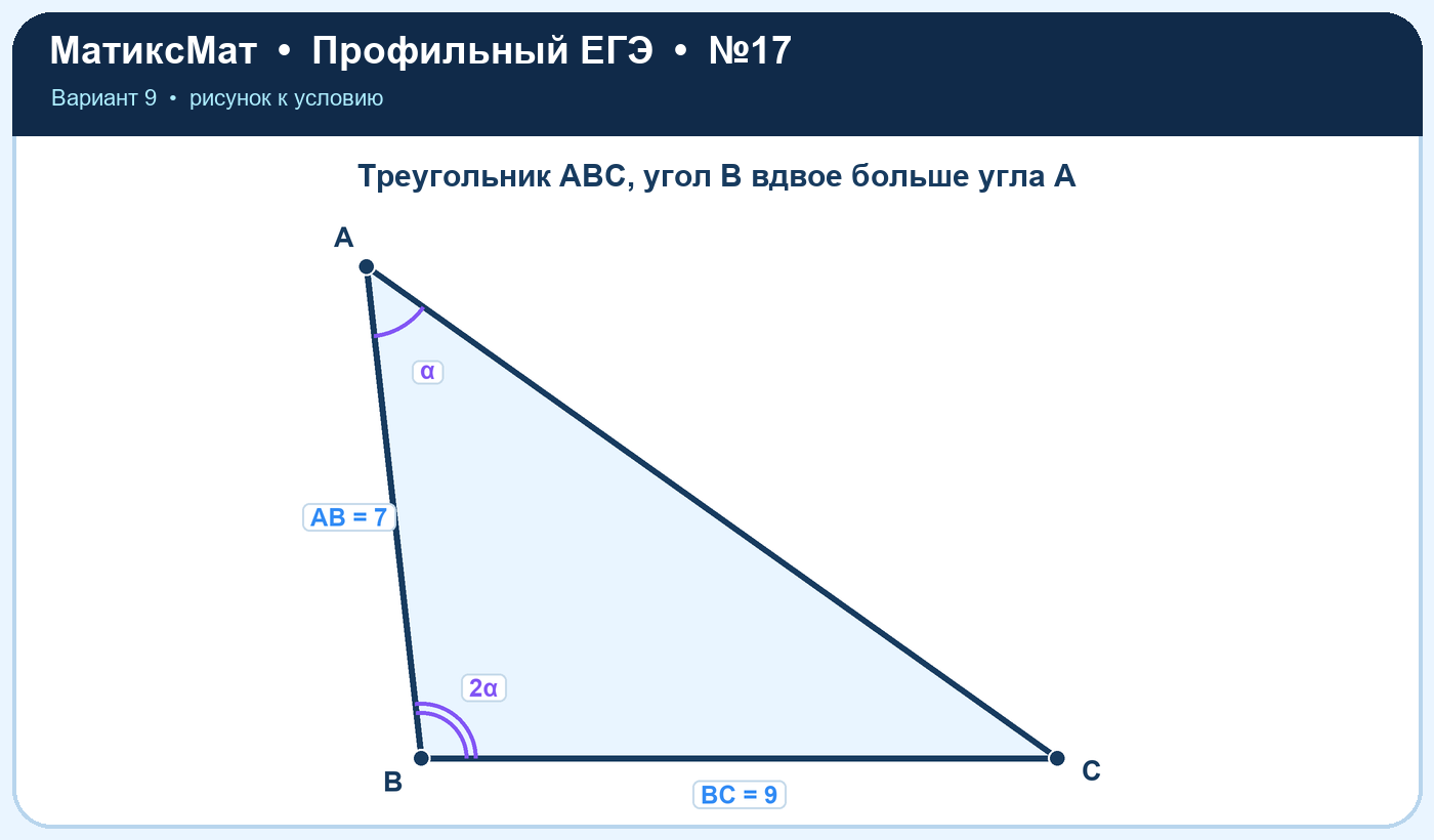 Рисунок к задаче 9, ЕГЭ задание 17