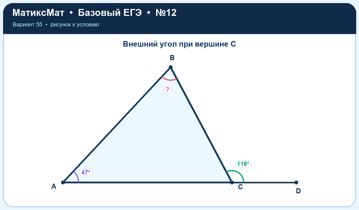 Рисунок к задаче 55, ЕГЭ БАЗА задание 12