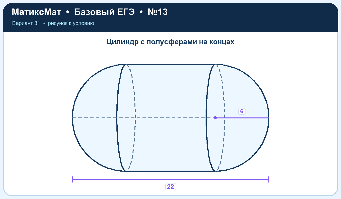 Рисунок к задаче 31, ЕГЭ БАЗА задание 13