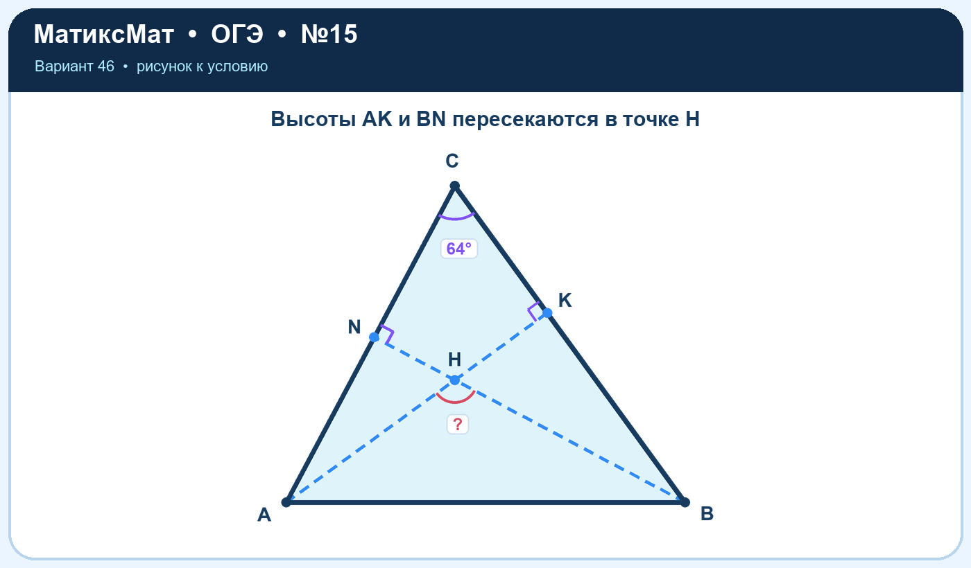 Рисунок к задаче 46, ОГЭ задание 15