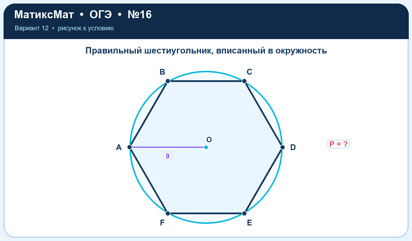 Рисунок к задаче 12, ОГЭ задание 16