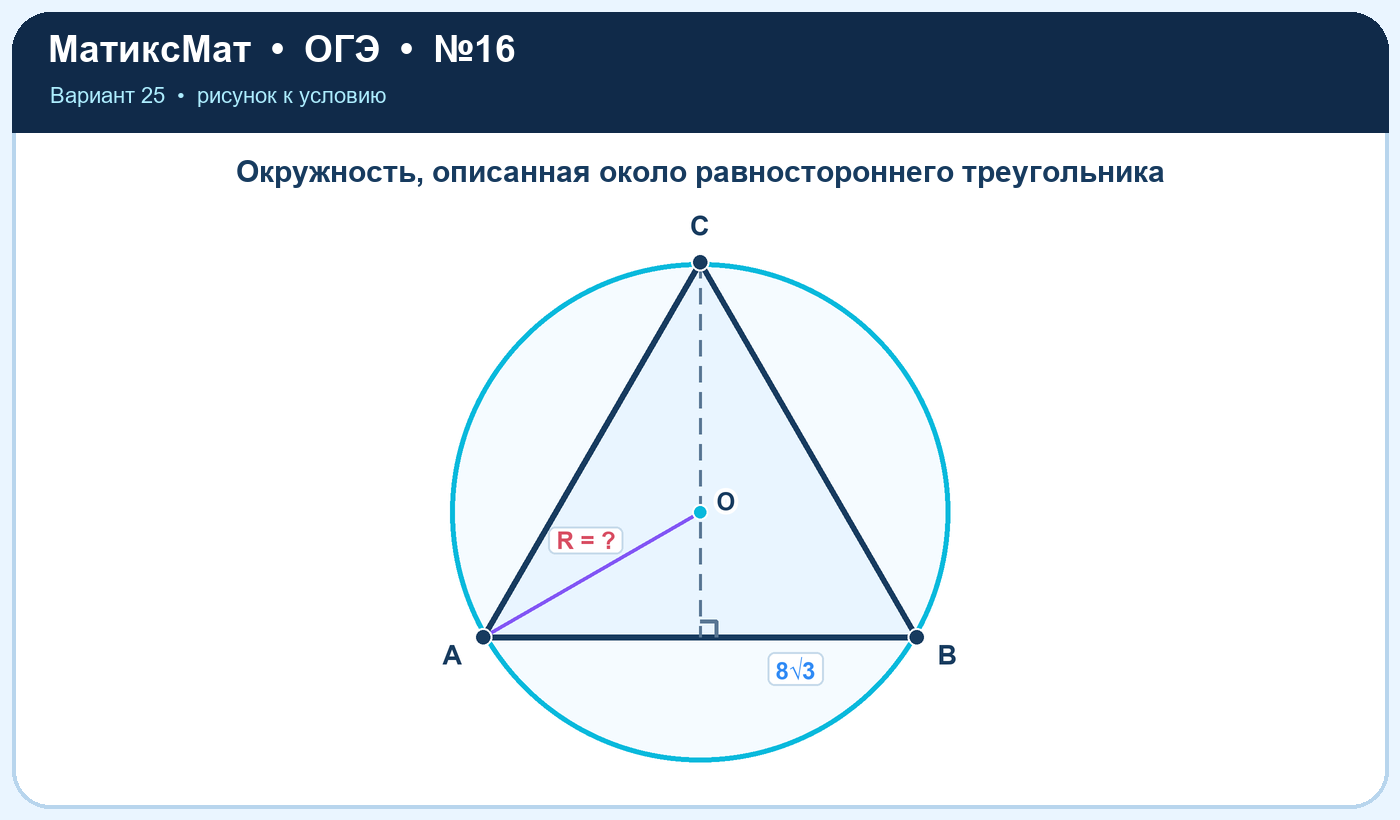 Рисунок к задаче 25, ОГЭ задание 16