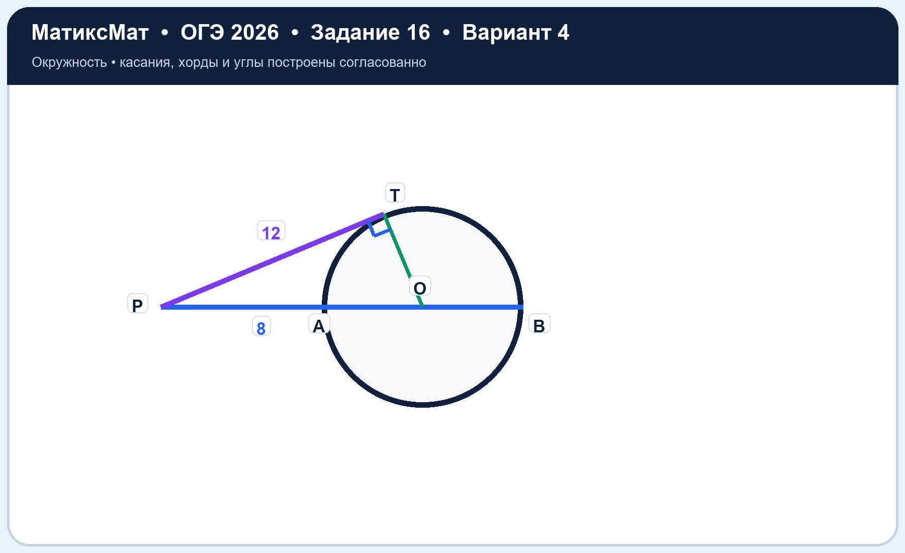 Рисунок к задаче 4, ОГЭ задание 16