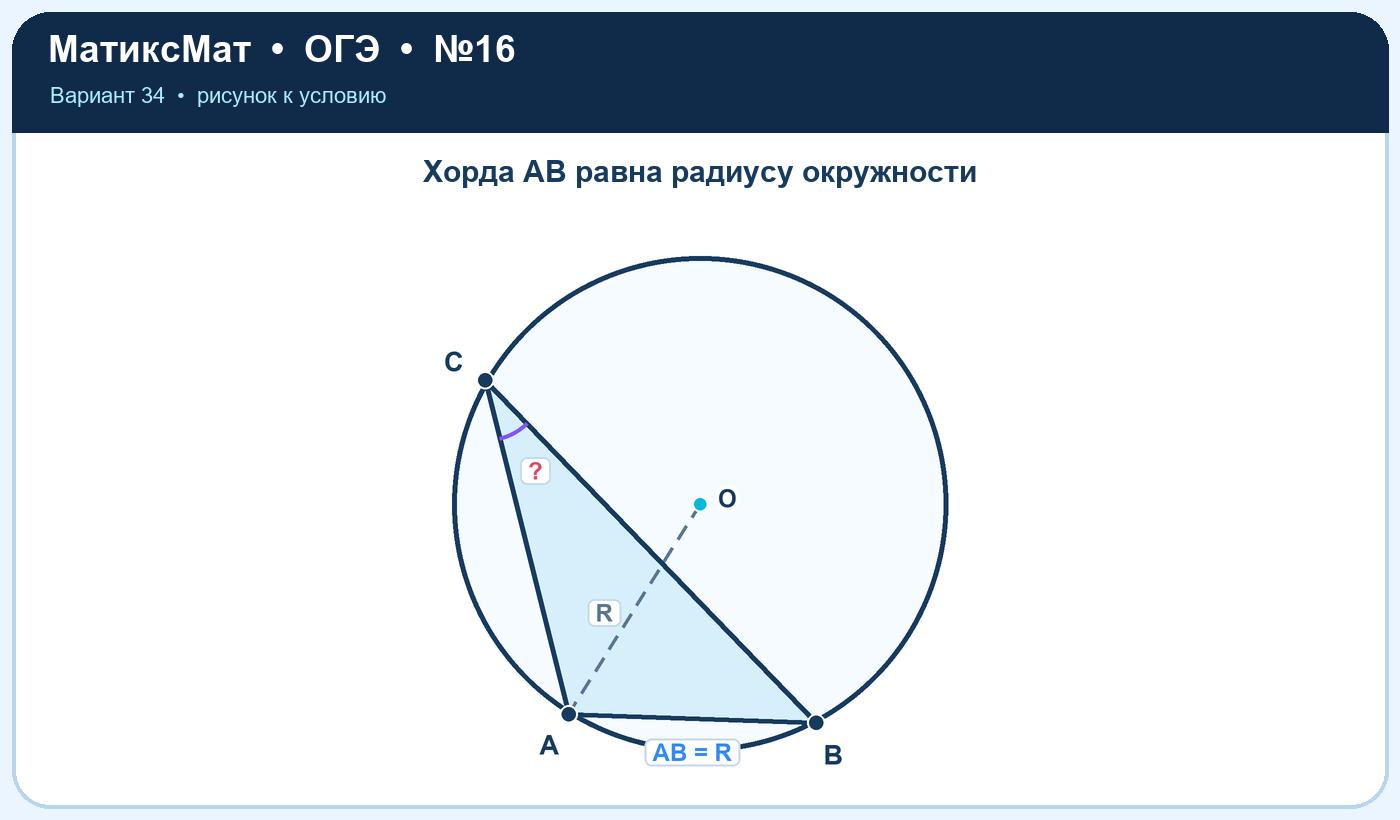 Рисунок к задаче 34, ОГЭ задание 16