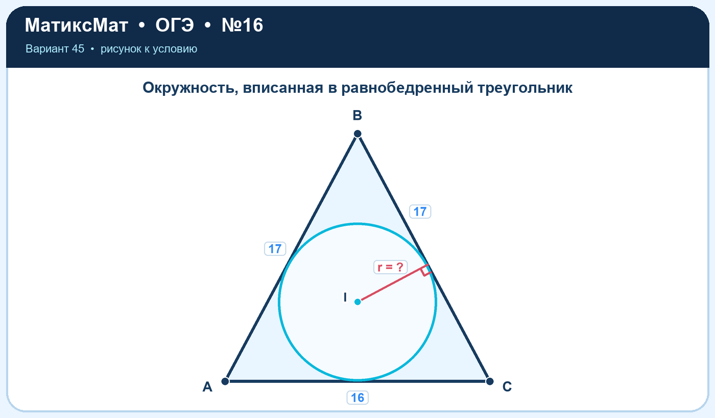 Рисунок к задаче 45, ОГЭ задание 16