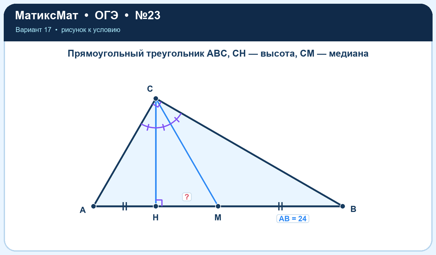 Рисунок к задаче 17, ОГЭ задание 23