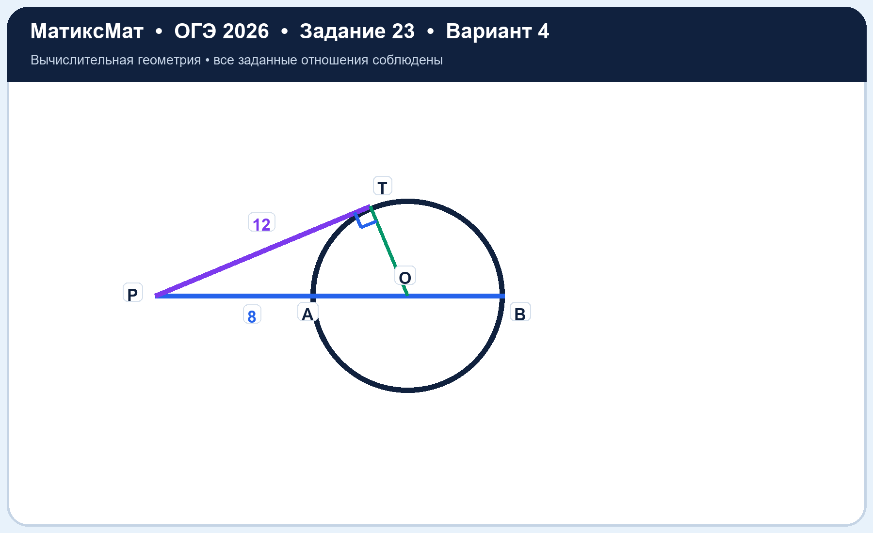 Рисунок к задаче 4, ОГЭ задание 23