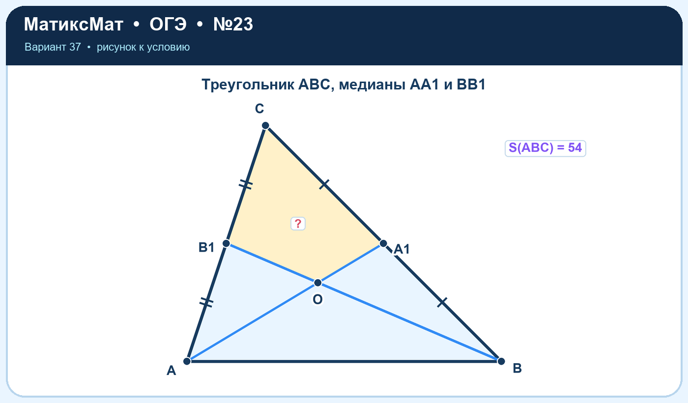 Рисунок к задаче 37, ОГЭ задание 23