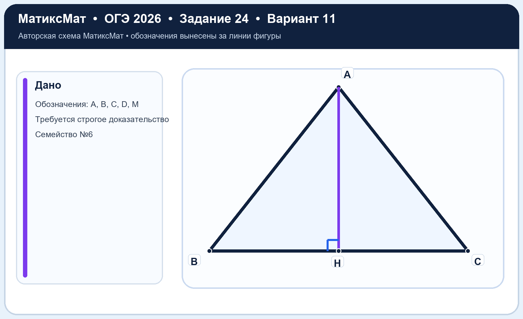 Рисунок к задаче 11, ОГЭ задание 24