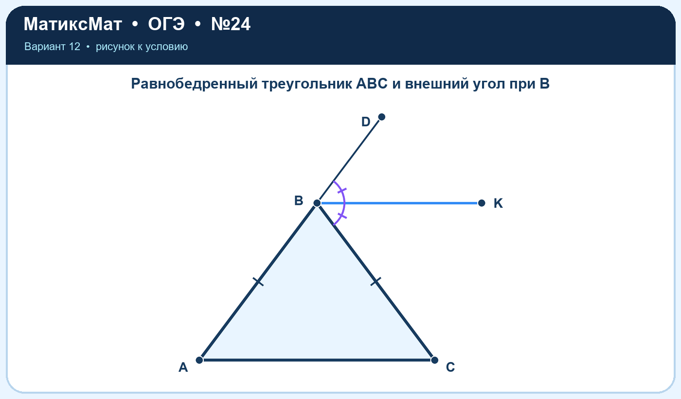 Рисунок к задаче 12, ОГЭ задание 24