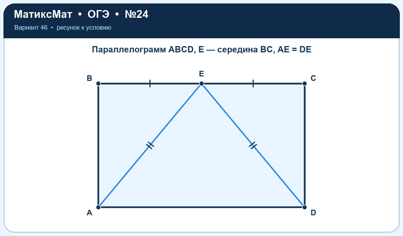Рисунок к задаче 46, ОГЭ задание 24