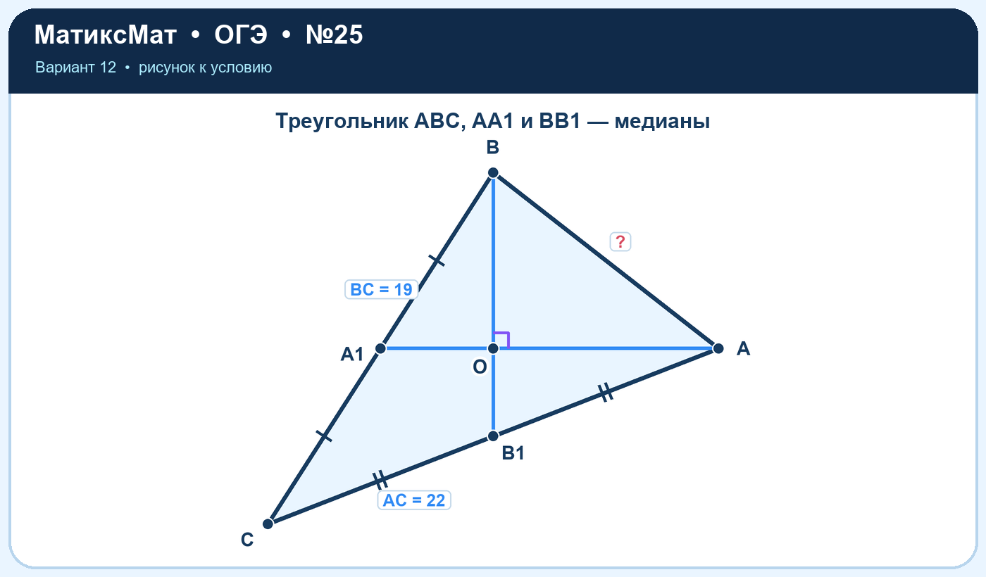 Рисунок к задаче 12, ОГЭ задание 25